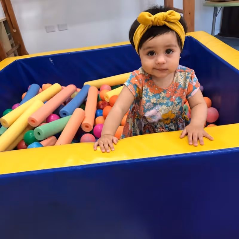 Alumna en salón de psicomotricidad de maternal baby bambolino de Andes los Mochis