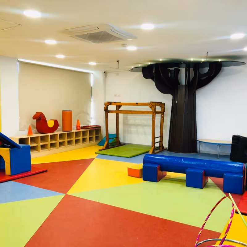 Salón de psicomotricidad en instalaciones de Andes los Mochis